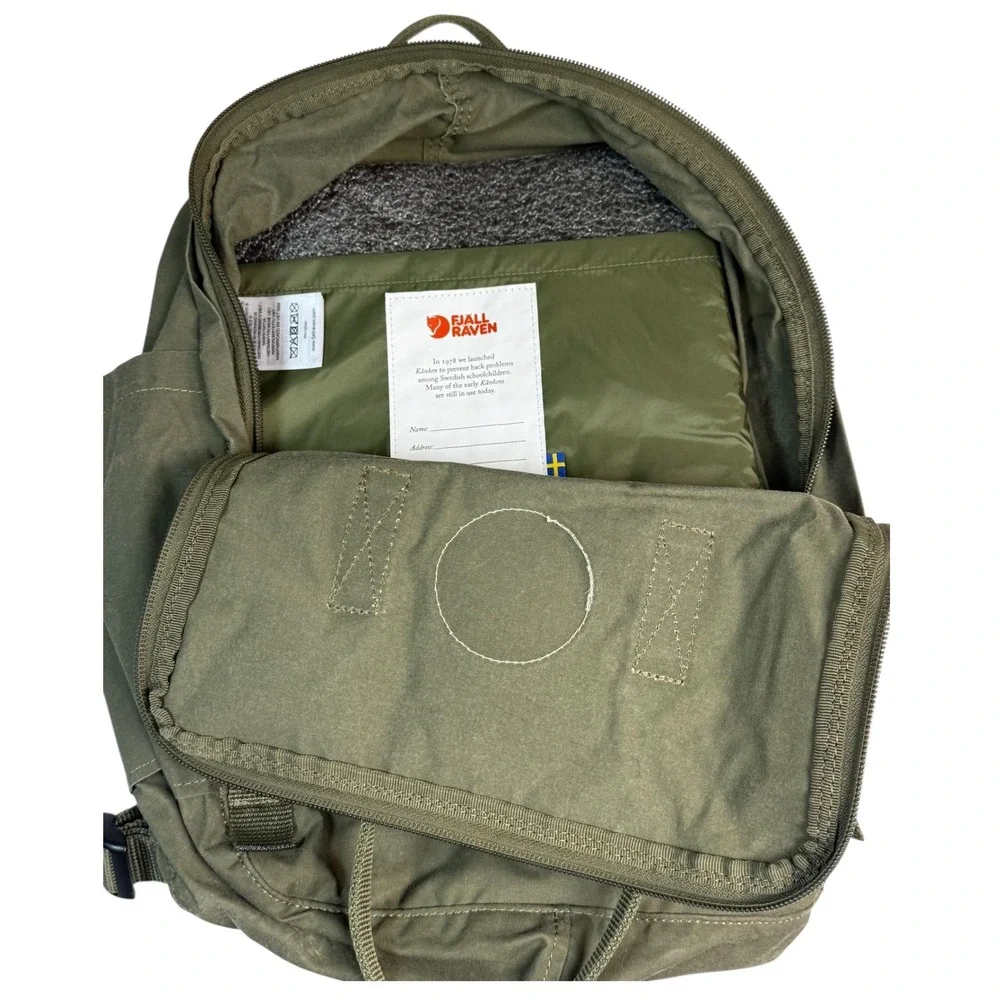 Fjallraven Kanken Classic Backpack Green 23510 Vinylon F School Bag